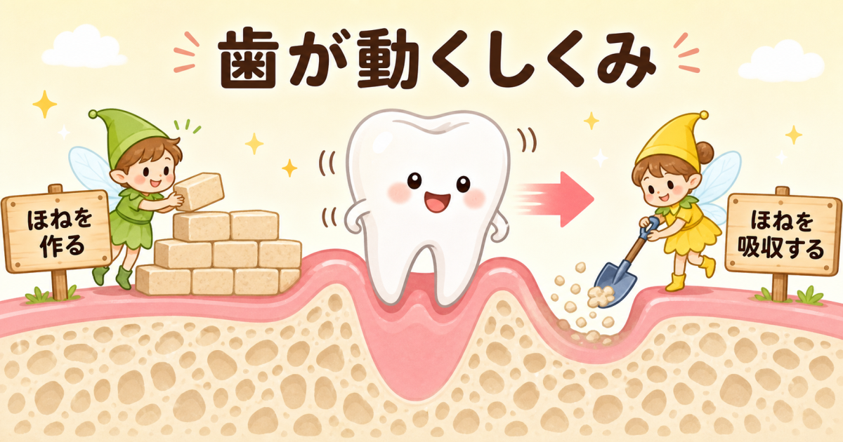 ■矯正で歯がグラグラするのはなぜ？歯槽骨の「壊す・作る」サイクル