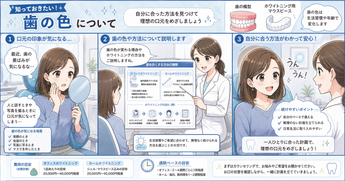 歯を白くする方法の種類と費用は？働く女性に合った選び方を解説
