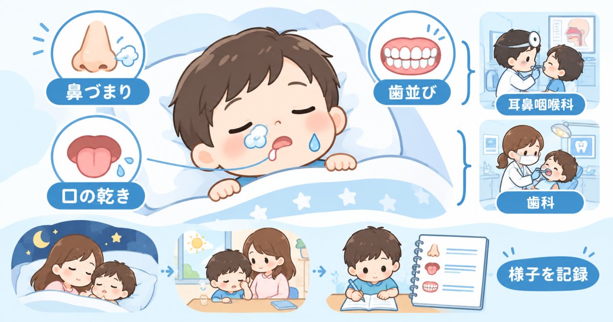 子どもの口呼吸は歯並びが原因？口の乾きやむし歯も気になる親へ